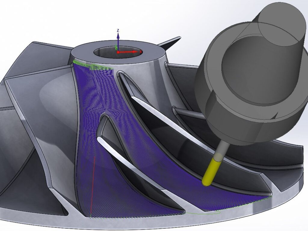 Gia công 5 trục đồng thời tich hợp mô phỏng 3D